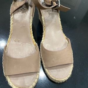 Vince Camuto Tan Wedge Sandals